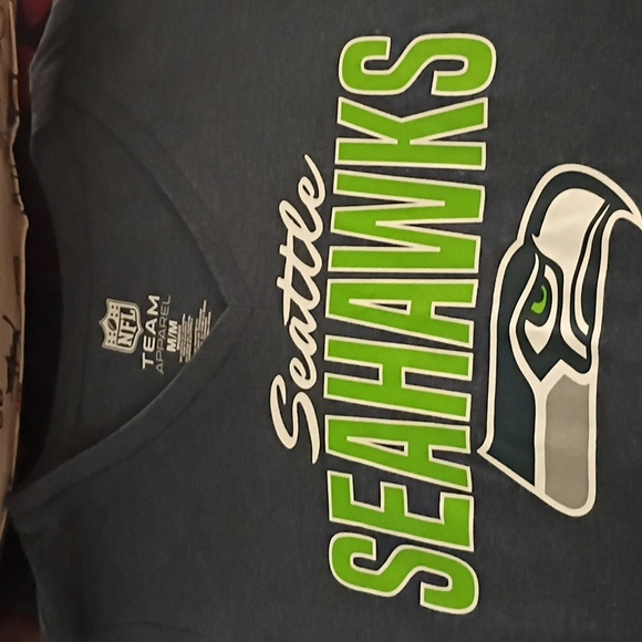 NFL Seattle Seahawks Blue and Green Short Sleeve Tee - Picture 2 of 3